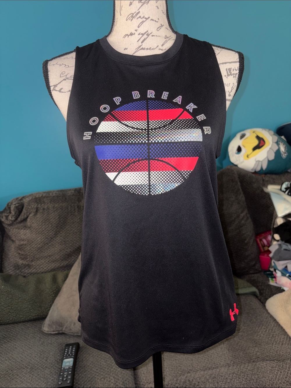 🎉4 for $20 Under Armour "Hoop Breaker" basketball tank top, Youth XL